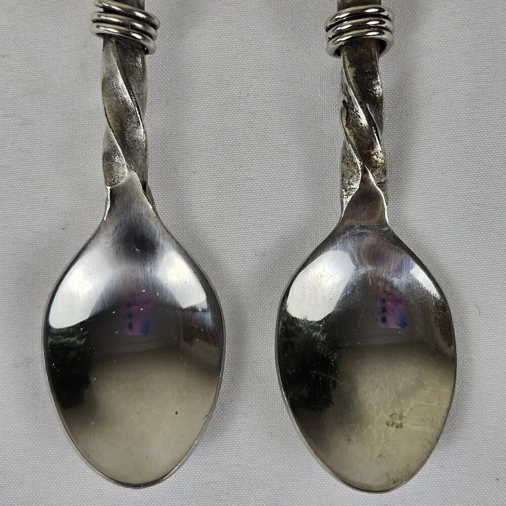 Set of 4 Stainless Steel Small Size Spoons Appetizers Desserts Condiments
